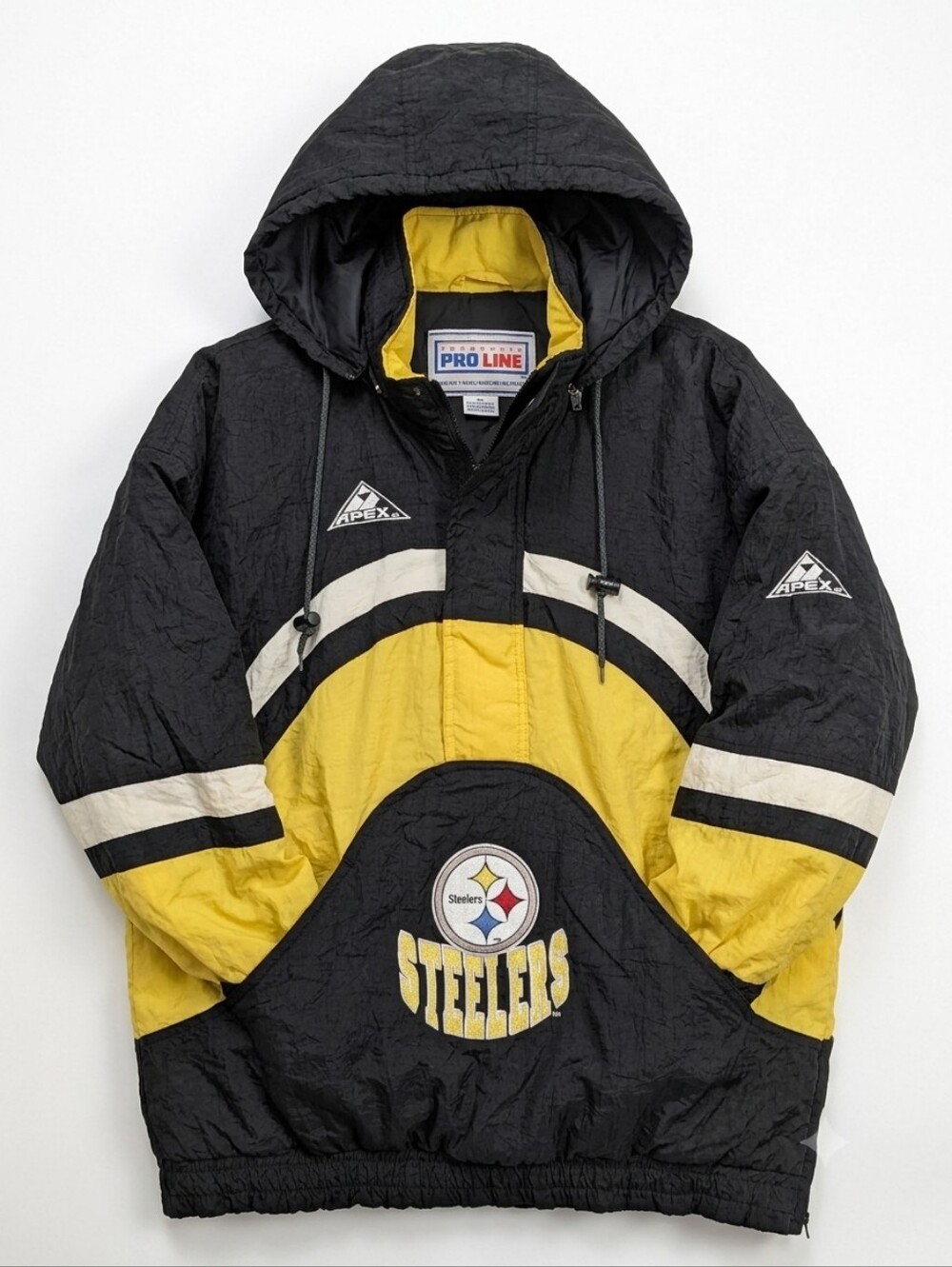 c.1993-1996 Pittsburgh Steelers Apex One NFL Pro Line Puffer Jacket Medium (LG)